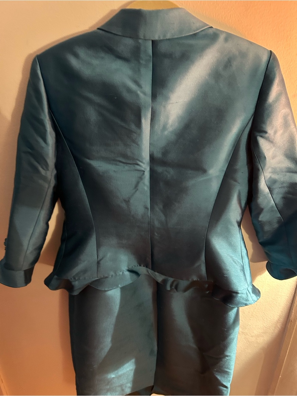 Teri Jon Silk Wool 2-Piece set Dress and Jacket Mother of the Bride Suit - Picture 7 of 7